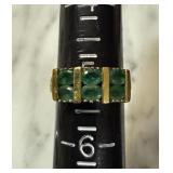 STAUER STERLING SILVER VERMEIL RING