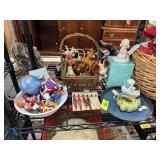 LARGE LOT OF MIXED CHRISTMAS GLASS & MORE