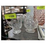 WATERFORD CRYSTAL CREAMER & SUGAR