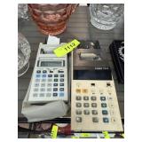 2PC VINTAGE CALCULATORS W PRINTERS