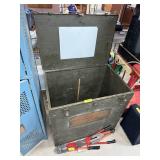 LARGE HINGED MILITARY STYLE CABINET