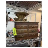 VINTAGE JEWELRY BOX & PEDESTAL STAND
