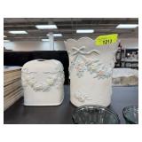 PORCELAIN TISSUE HOLDER / WASTE BASKET