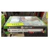 3PC X-BOX ONE VIDEO GAMES NBA & MADDEN