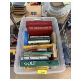 LARGE BIN OF MIXED BOOKS