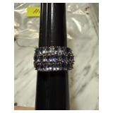 STERLING SILVER TANZANITE RING