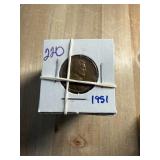 QTY 25 MIXED CARDBOARDED WHEAT PENNIES CENTS