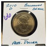 2010-D BUCHANAN UNC PRESIDENTIAL DOLLAR