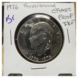 1976 BICENTENNIAL CAMEO PROOF IKE DOLLAR