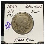 1937-D/D BUFFALO NICKEL RPM-002