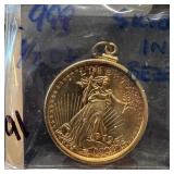 .999 SILVER BULLION 1/2 OZ GAUDEN COPY