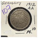 1912-AA GERMANY 10 PFENNIG