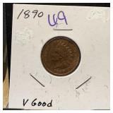 1890 INDIAN HEAD PENNY