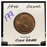 1940 WHEAT PENNY CENT UNC