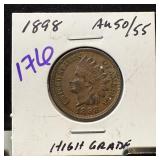 1898 INDIAN HEAD PENNY CENT HIGH GRADE