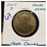 2011-D PRESIDENTIAL DOLLAR RUTHERFORD B HAYES