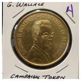 GEORGE WALLACE CAMPAIGN TOKEN