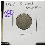 1868 3 CENT NICKEL