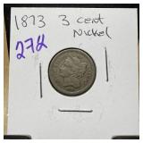 1873 3 CENT NICKEL