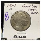1919-D BUFFALO NICKEL SCARCE