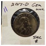 2017-D GEM UNC SACAGAWEA DOLLAR