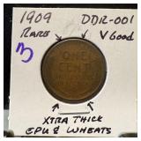 1909 WHEAT PENNY CENT DDR-001