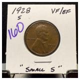 1928-S WHEAT PENNY CENT SMALL S