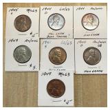 7PC BETTER WHEAT PENNIES CENTS