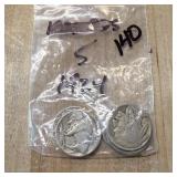 QTY 5 1924 BUFFALO NICKELS