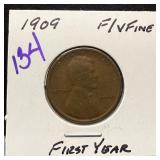 1909 WHEAT PENNY CENT