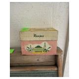 VINTAGE MID CENTURY METAL RECIPES FILE BOX