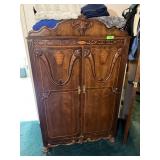 JACOBEAN ARMOIRE W CONTENTS
