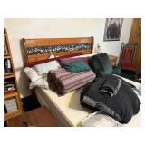 QUEEN BED W LINENS & MATTRESS