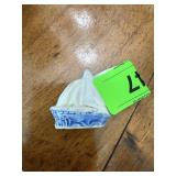 ANTIQUE STAFFORDSHIRE POTTERY SILBOAT NOTE