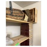 ALL OF THIS ON THIS SIDE BASKETS / BOOKS ETC
