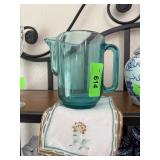 VINTAGE ITALIAN GLASS PITCHER / NAPKINS