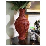 VINTAGE CINNABAR VASE