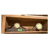 2PC MATCHED METAL CLOCKS