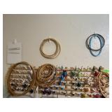 LARGE LOT OF THREAD SPOOLS / EMBROIDERY HOOPS +