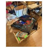 LARGE LOT OF MIXED FOLDING FANS / ASIAN FANS