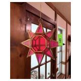 HANGING GLASS STAR VOTIVE HOLDER
