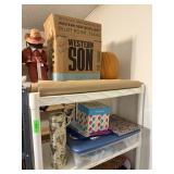 SHELF UNIT W CONTENTS CRAFT ETC