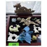 LOT OF MISC DRAGON FIGURINES