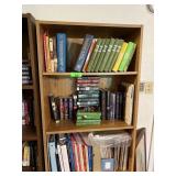 BOOKSHELF W CONTENTS LARGE LOT OF BOOKS