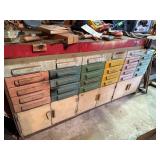 LARGE WOOD CABINET UNIT NO CONTENTS