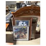 LARGE LOT OF MIXED PRINTS / ART & MIRROR