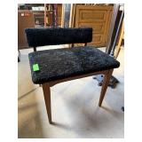 VINTAGE MID CENTURY TEAK VANITY CHAIR