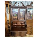 VINTAGE OXBOW SECRETARY BOOKCASE DESK