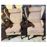 2PC MATCHED PULLMAN WINGBACK SIDE CHAIRS