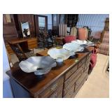 LOT OF 4 GLASS CENTERPIECE BOWLS